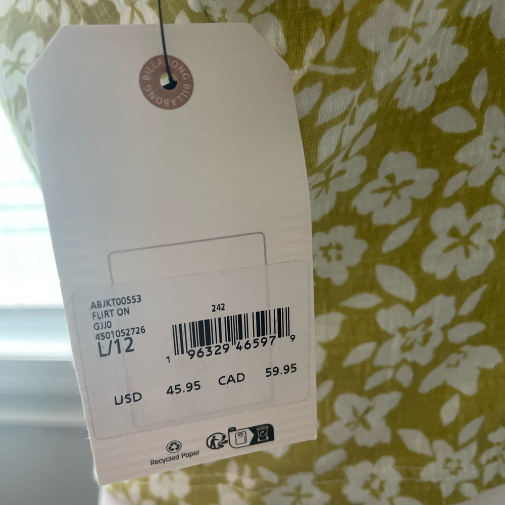 Women’s Billabong Flirt On Floral Print Crop Top NWT - Picture 4 of 5